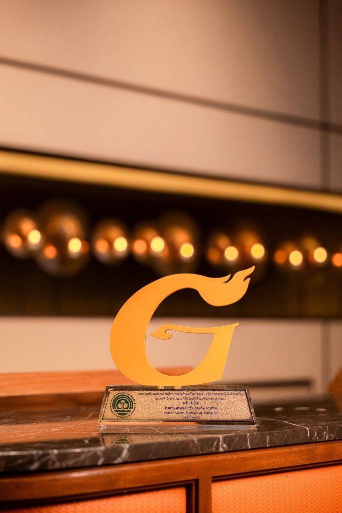 Green Hotel Thailand Golden Award Trophy