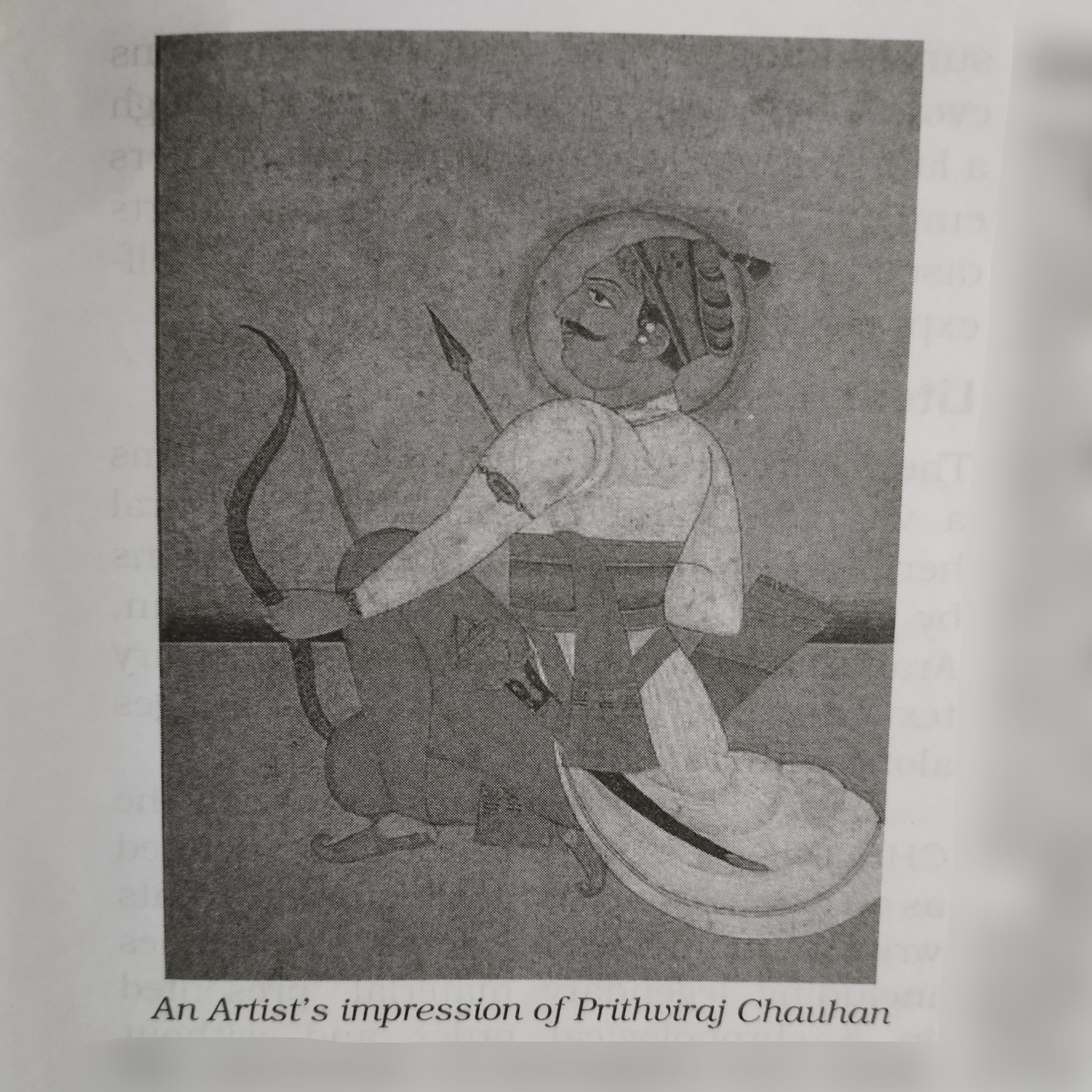 Samrat Prithviraj Chauhan III Portrait Painting